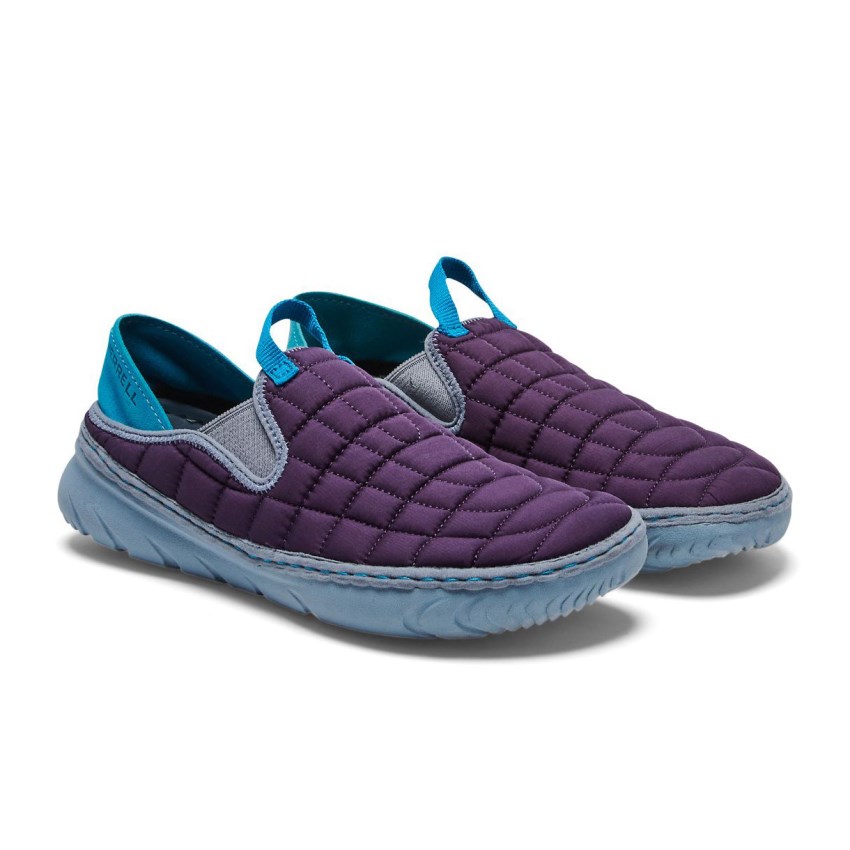 Chaussure Casual Merrell Hut Moc Violette Foncé/Bleu Femme | V.O.WHOI